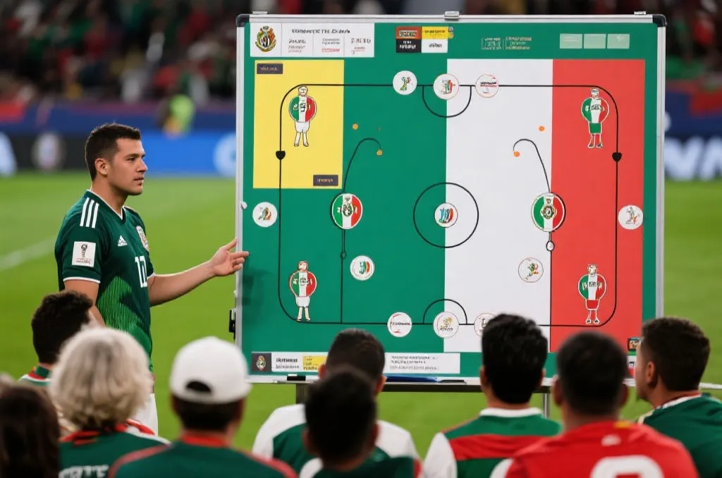 墨西哥队与对手实力对比的赛前分析板